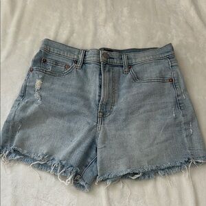 GAP Light Blue Distressed Jean Shorts